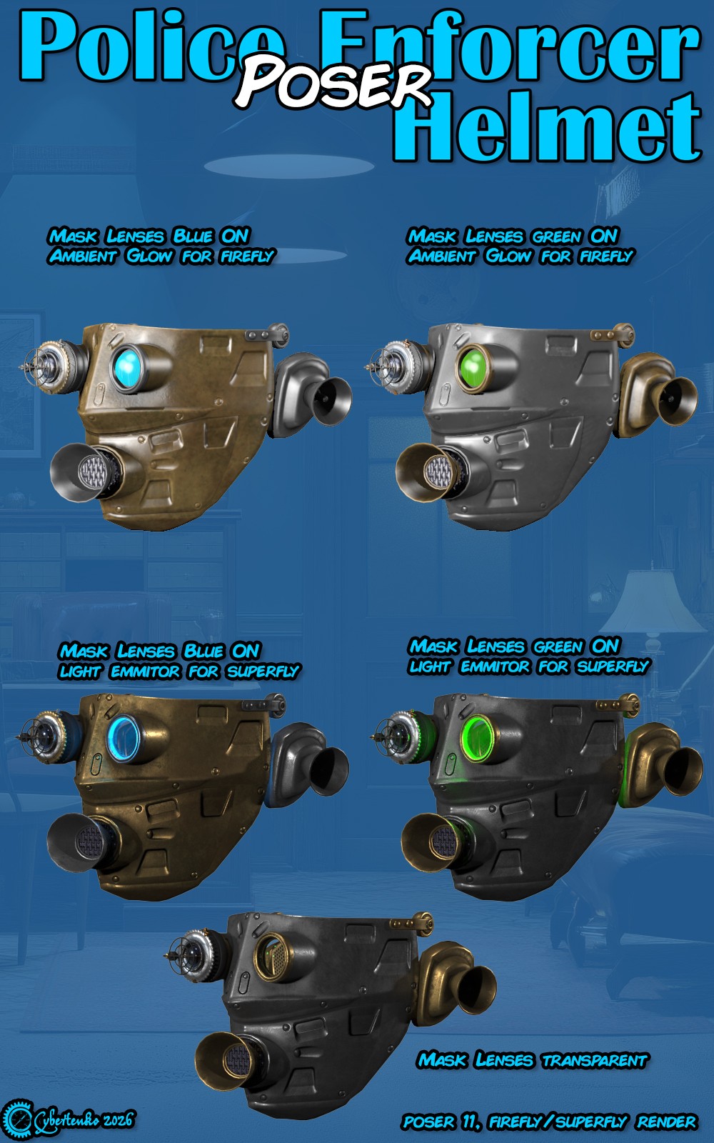 Police Enforcer Helmet for Poser by N/A