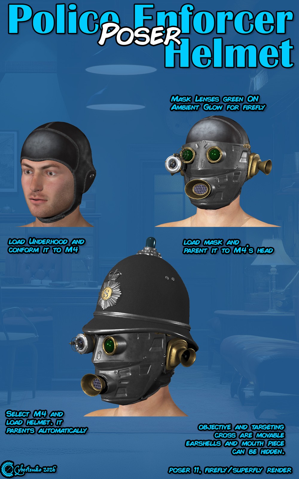 Police Enforcer Helmet for Poser by N/A