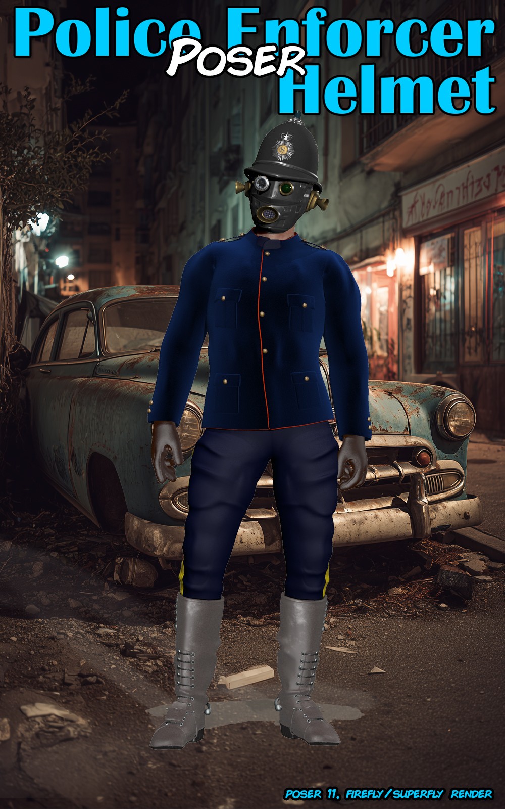 Police Enforcer Helmet for Poser by N/A