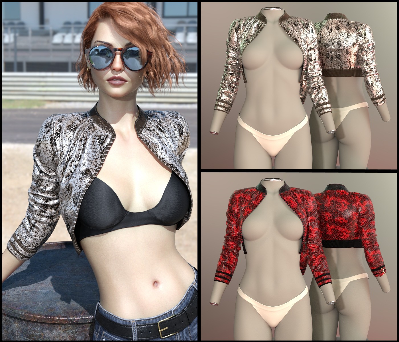 7th Ave: dForce Nitro Mini Jacket for Genesis 8s Female Genesis 9 by N/A