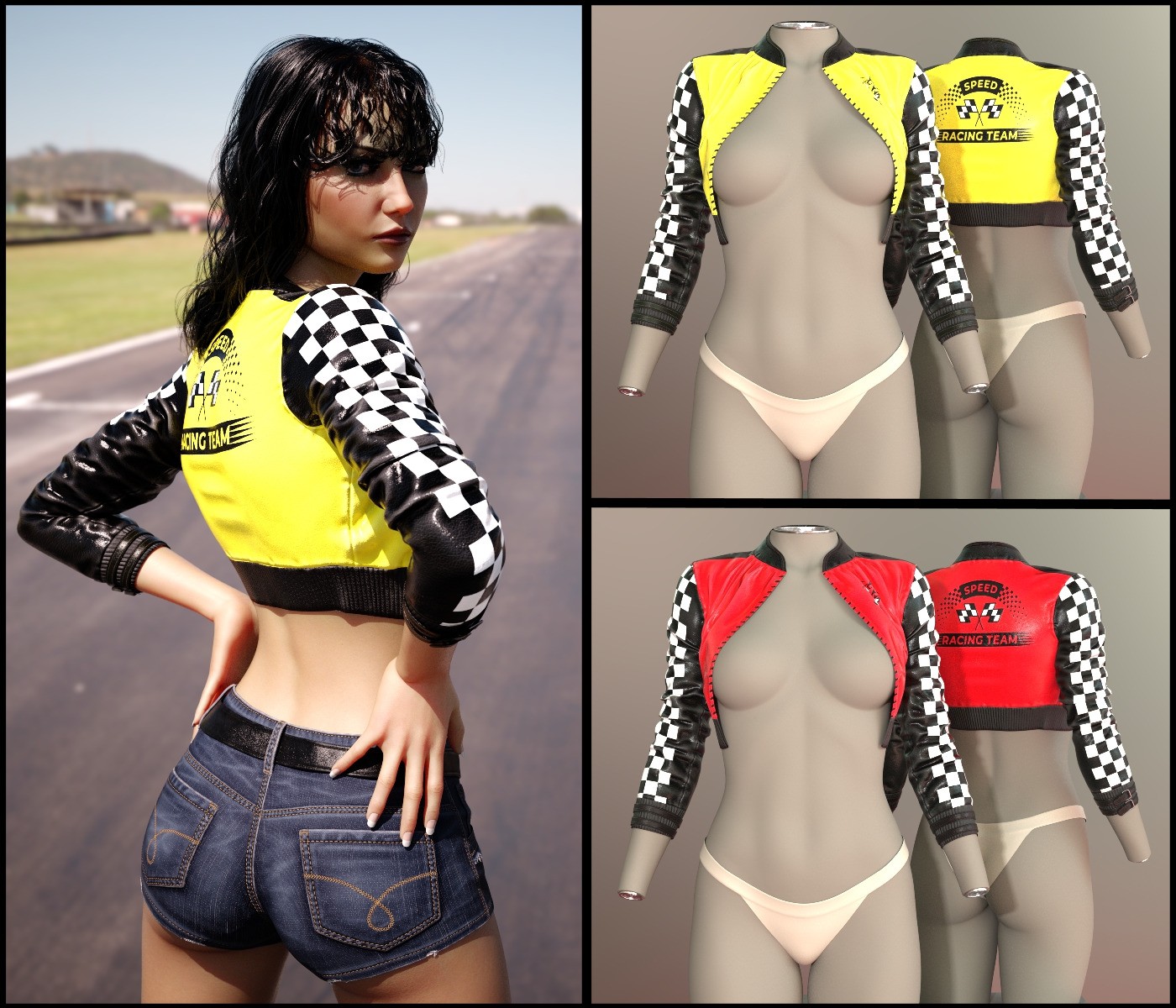 7th Ave: dForce Nitro Mini Jacket for Genesis 8s Female Genesis 9 by N/A