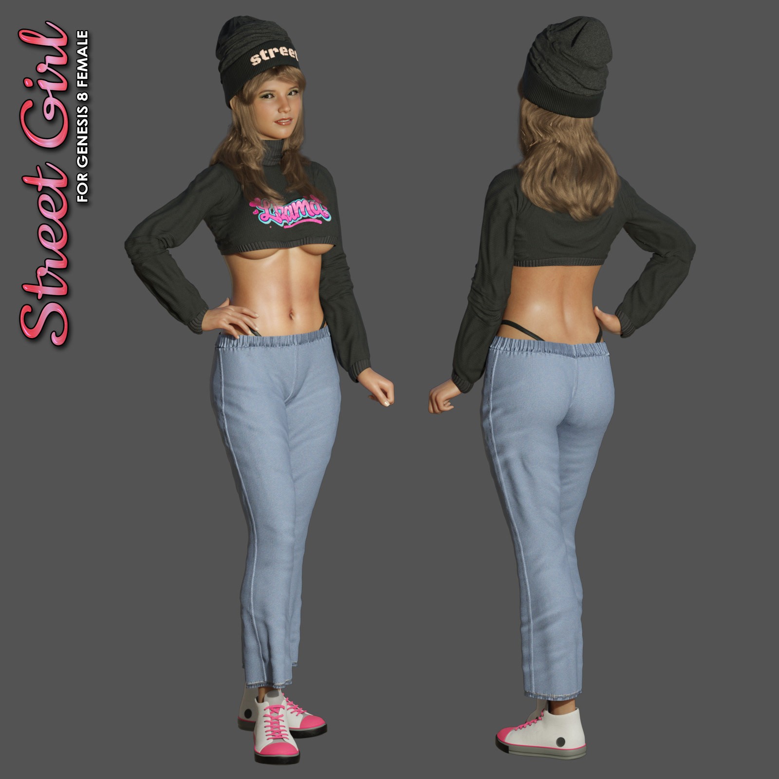 Exnem dForce Street Girl for Genesis 8 Female by N/A