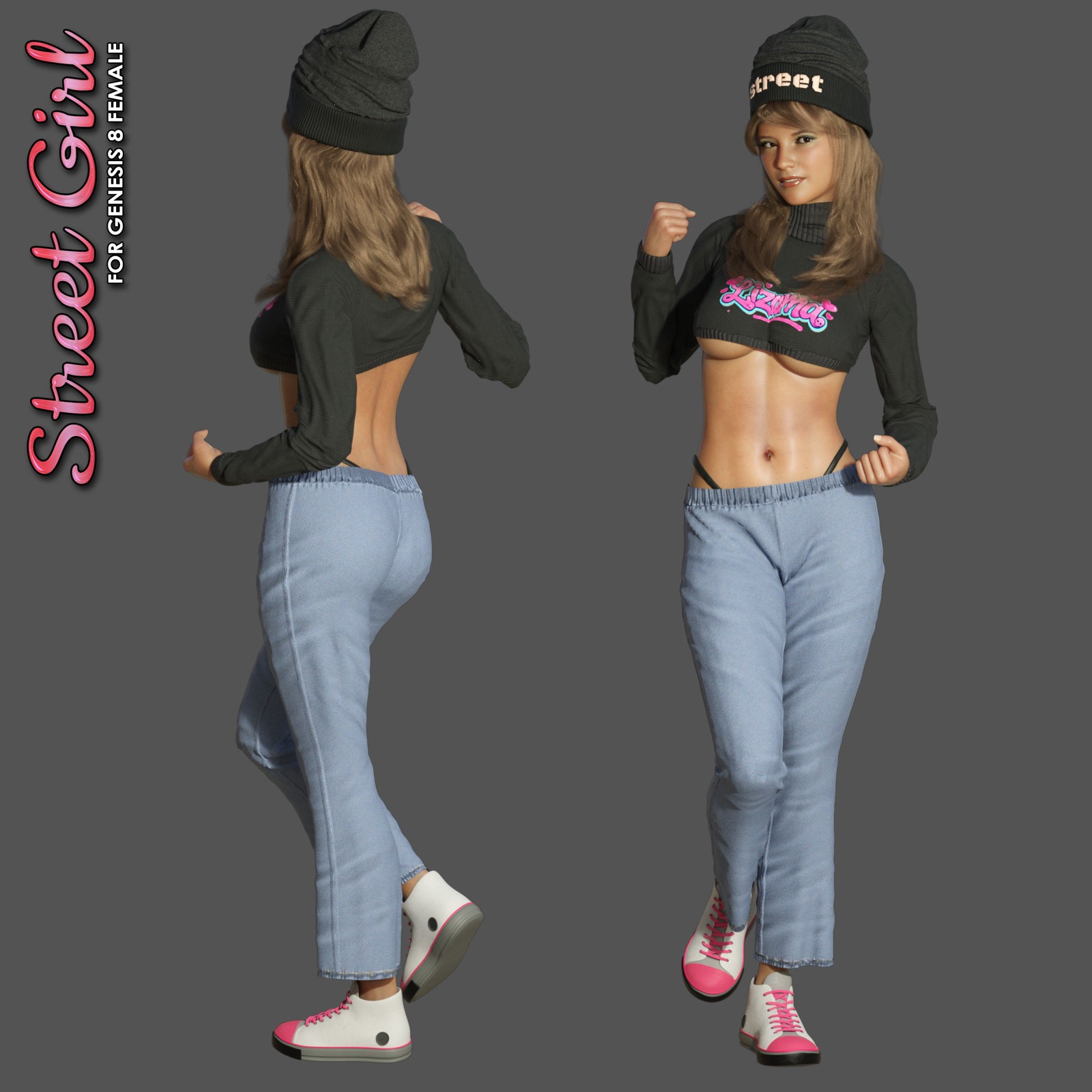 Exnem dForce Street Girl for Genesis 8 Female by N/A