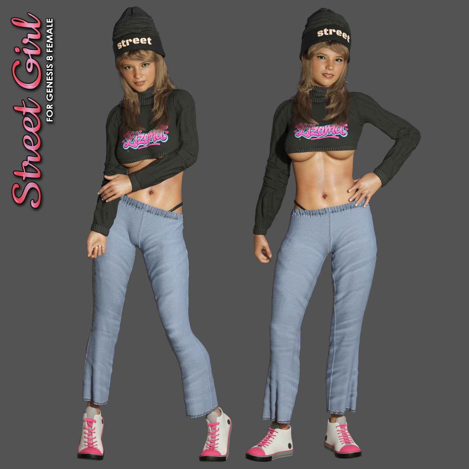Exnem dForce Street Girl for Genesis 8 Female by N/A
