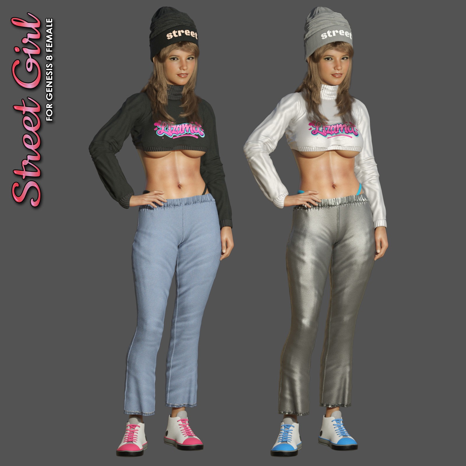 Exnem dForce Street Girl for Genesis 8 Female by N/A