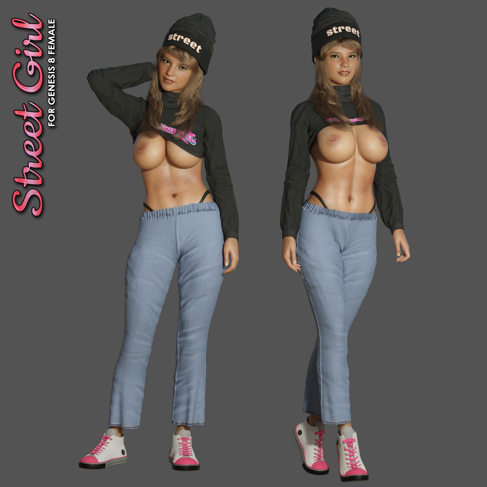Exnem dForce Street Girl for Genesis 8 Female by N/A