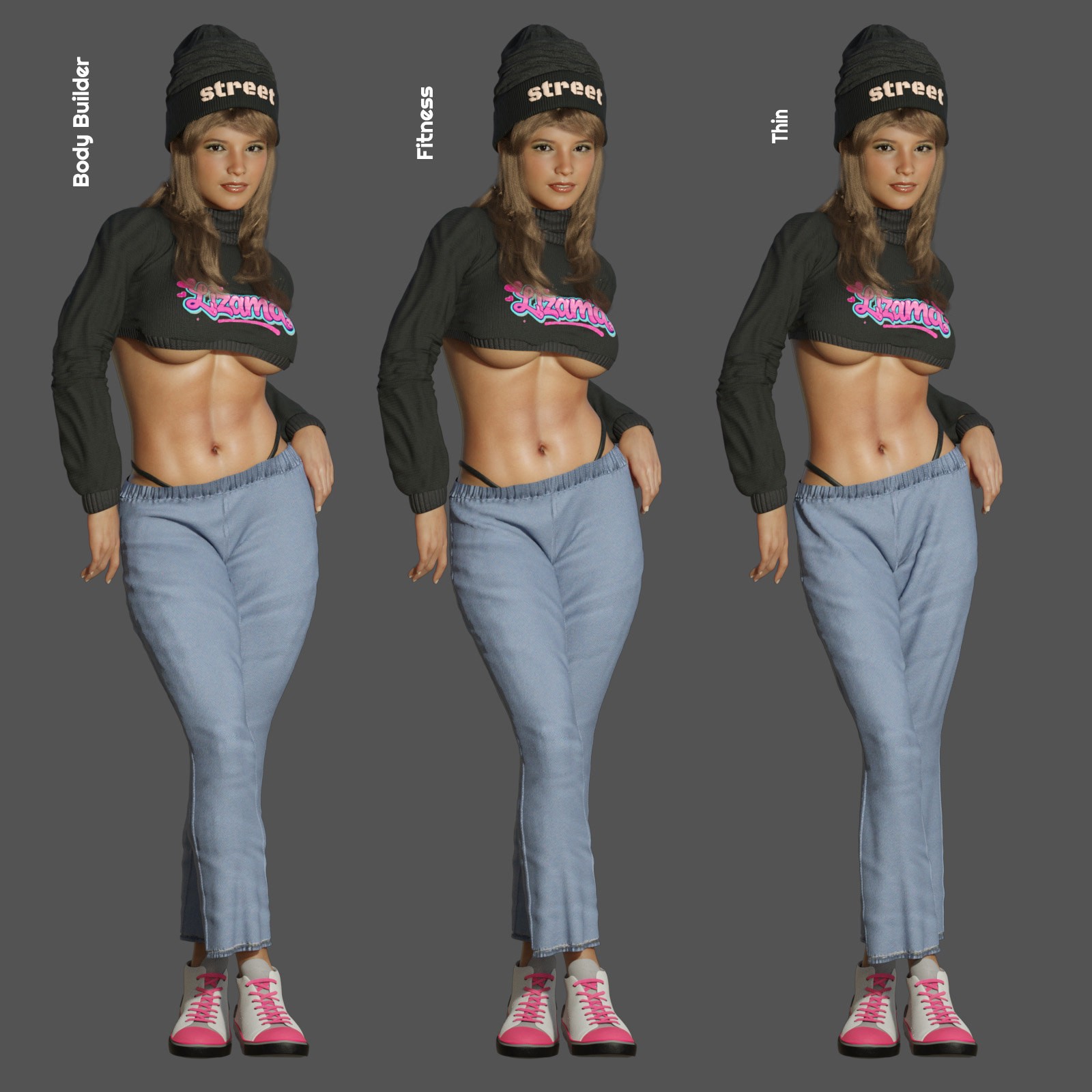 Exnem dForce Street Girl for Genesis 8 Female by N/A
