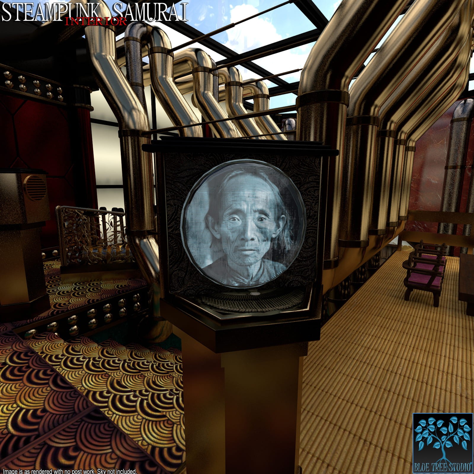 Steampunk Samurai Interior for Poser by N/A