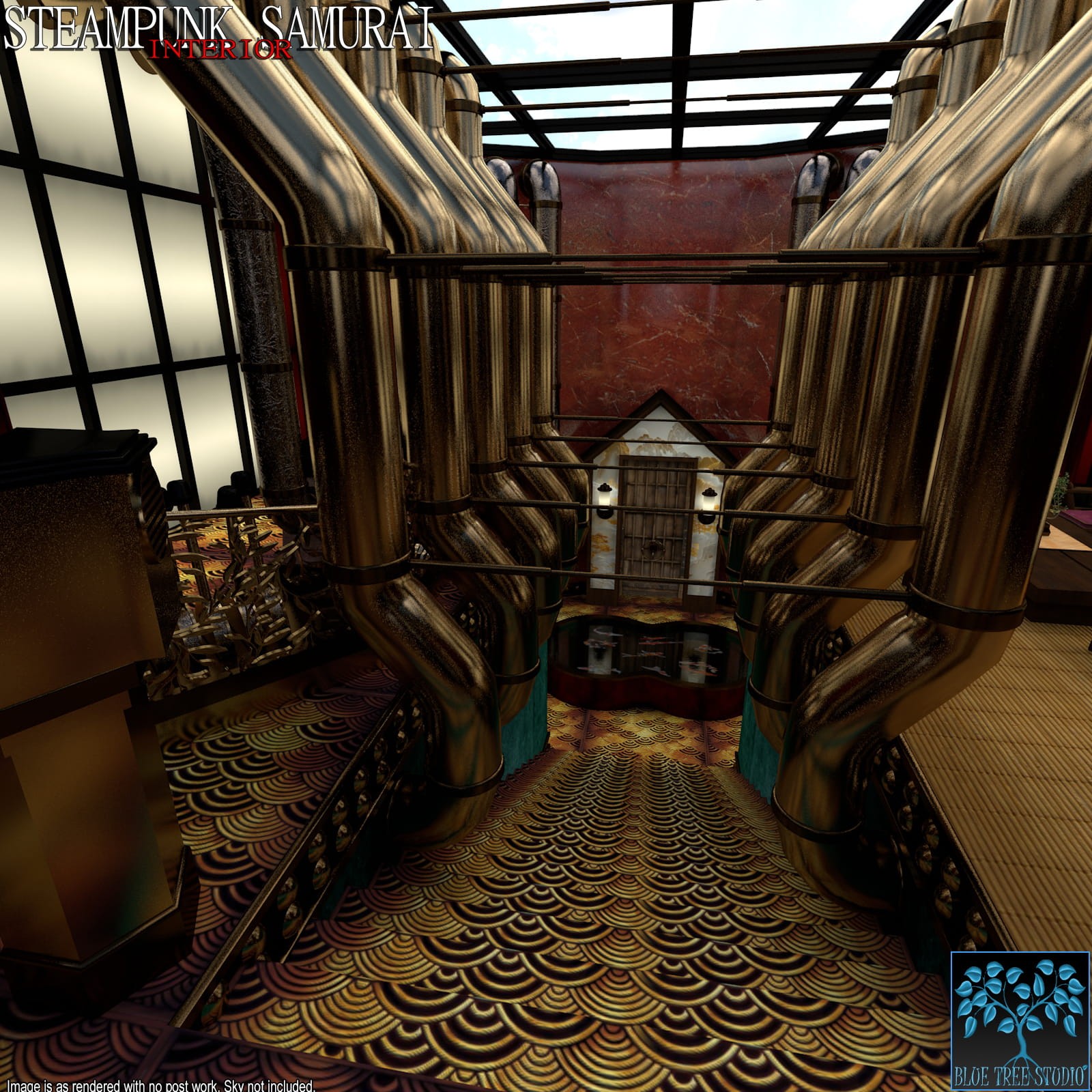Steampunk Samurai Interior for Poser by N/A