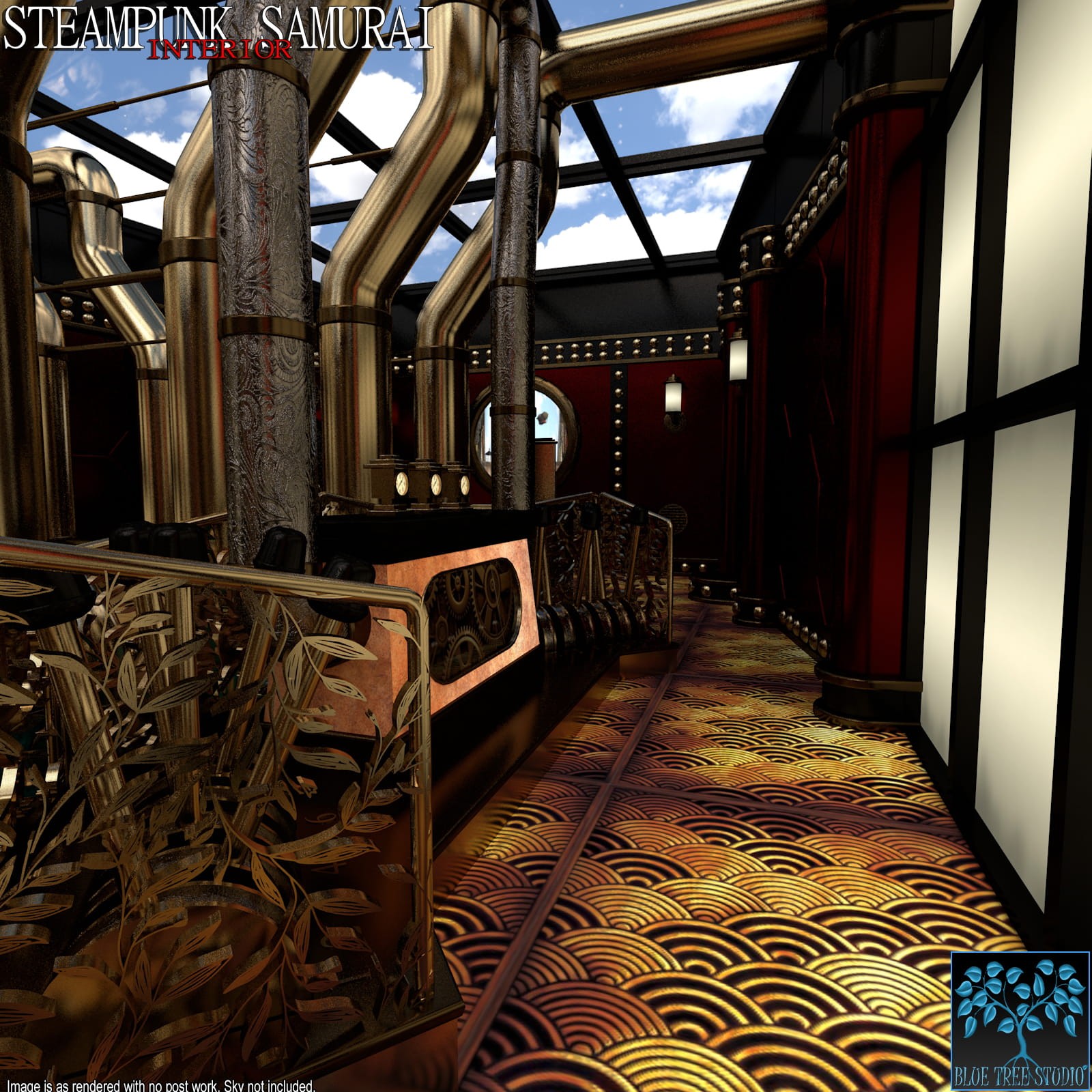 Steampunk Samurai Interior for Poser by N/A