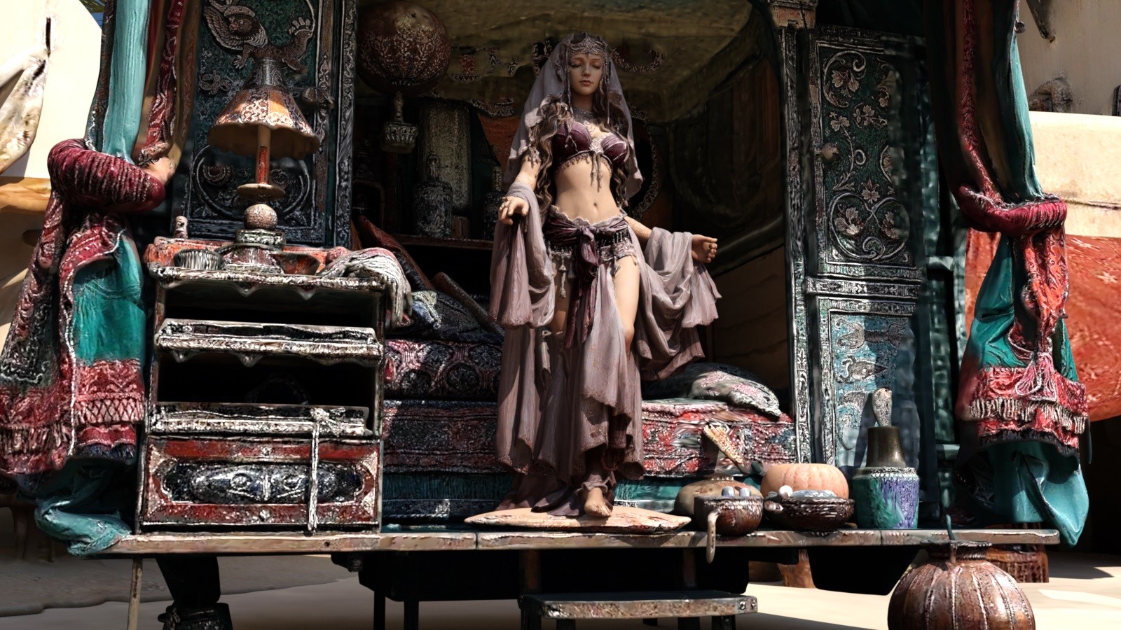 Desert Fantasy Settlement for DAZ by N/A