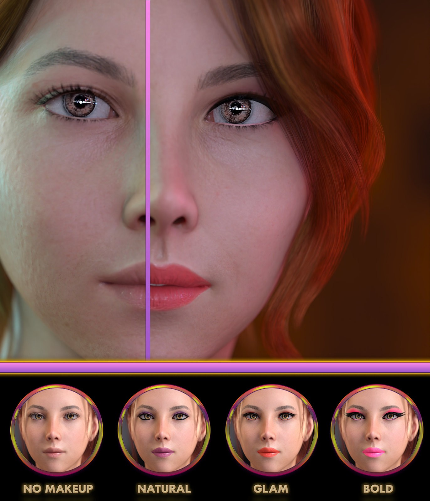 DD Makeup Editor – Iray Uber Skin Makeup Tool for G8F by N/A