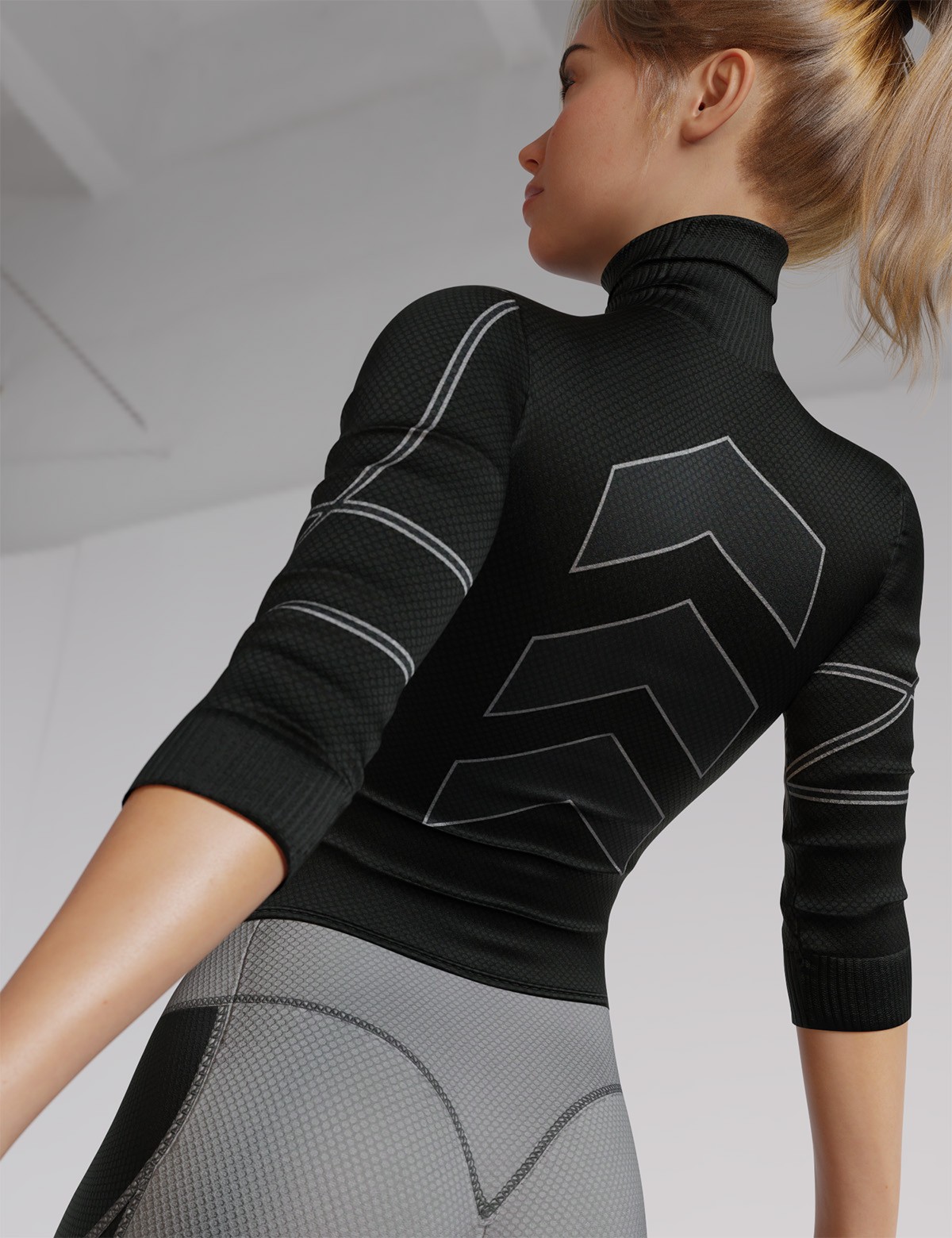 dForce Active High Neck Top Genesis8-8.1Female by N/A