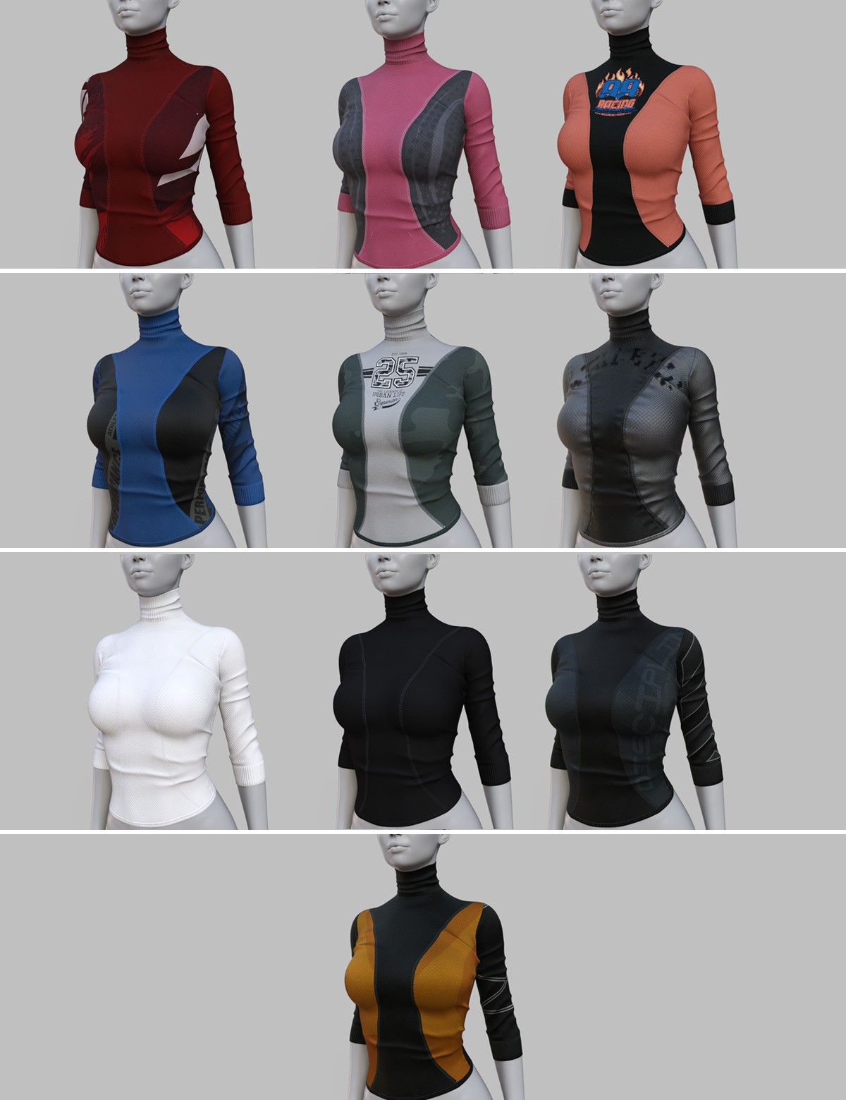 dForce Active High Neck Top Genesis8-8.1Female by N/A