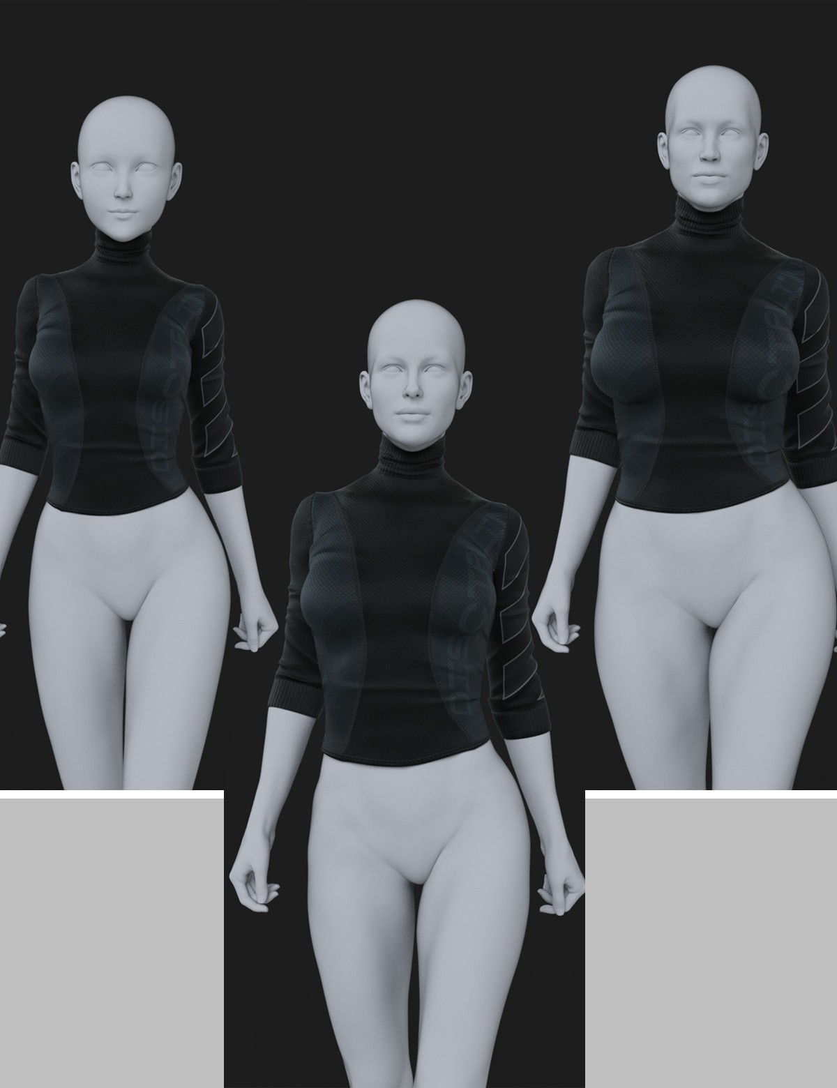 dForce Active High Neck Top Genesis8-8.1Female by N/A