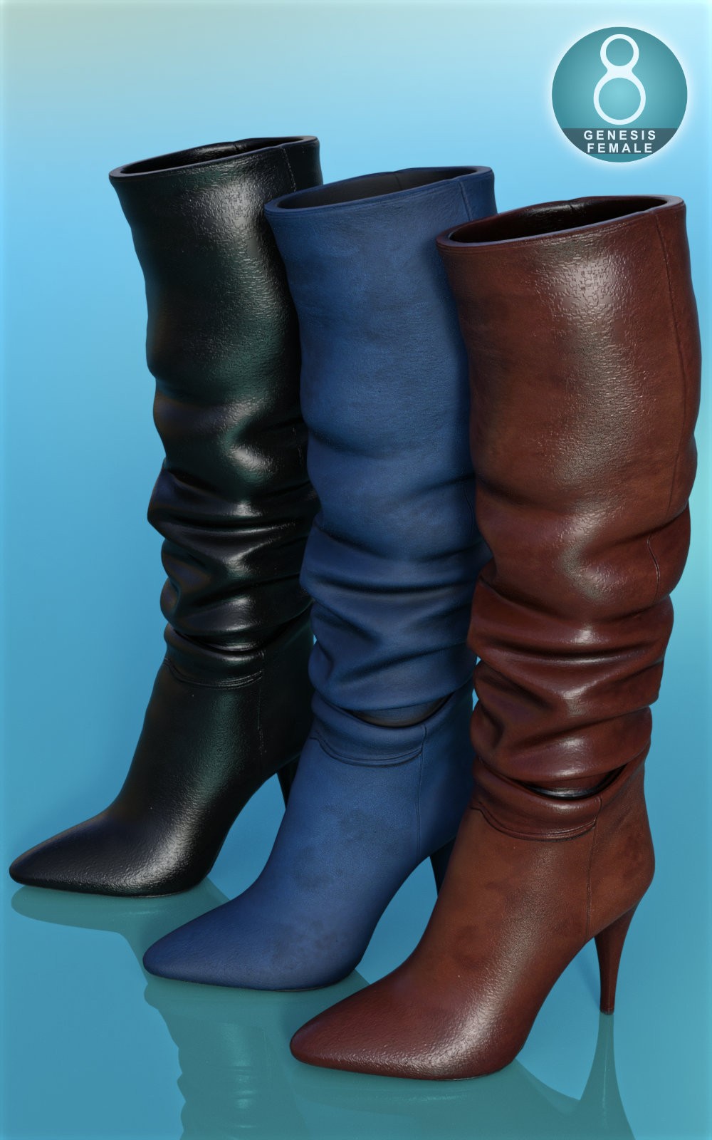 Autumn Tapered Boots for G8F by N/A