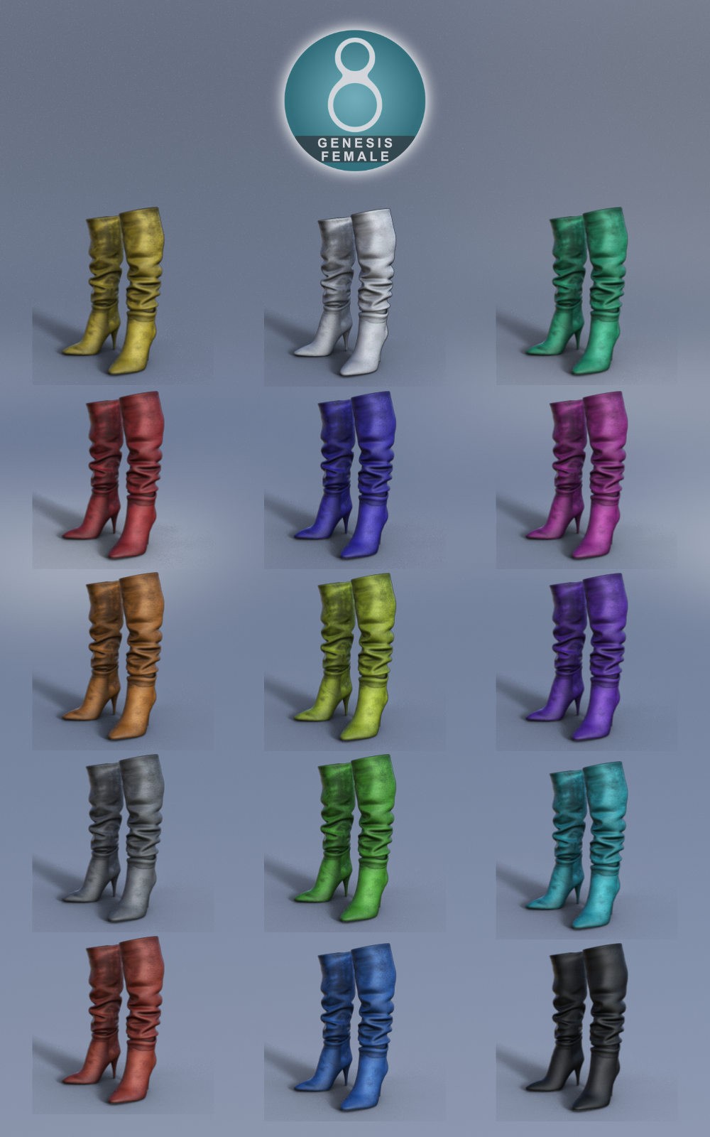 Autumn Tapered Boots for G8F by N/A