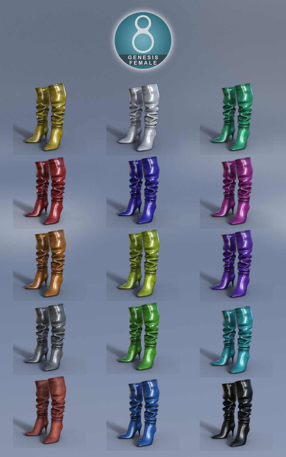 Autumn Tapered Boots for G8F by N/A