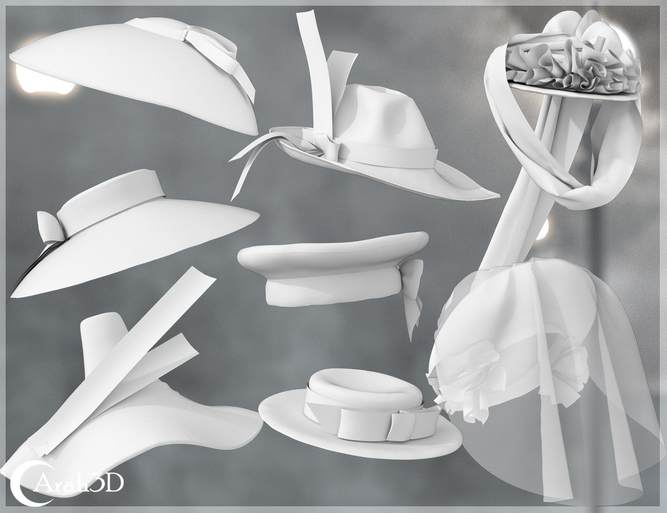 Arah3D Vintage Hats - the 1940s Collection Volume 1 for G8F and G9 by N/A