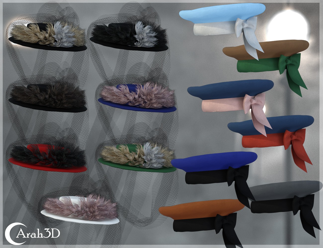Arah3D Vintage Hats - the 1940s Collection Volume 1 for G8F and G9 by N/A