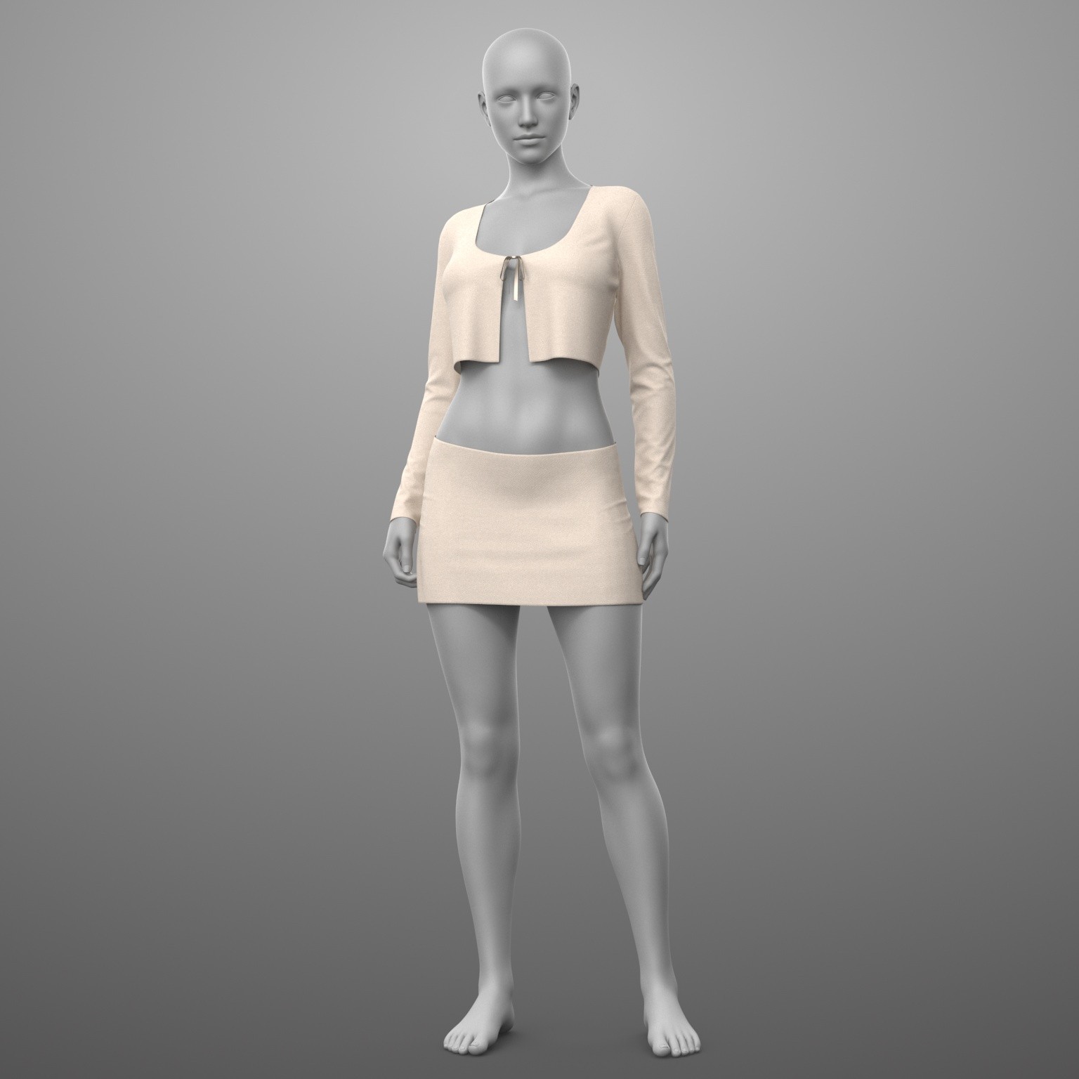 Lace Top and Skirt G8 Female by N/A