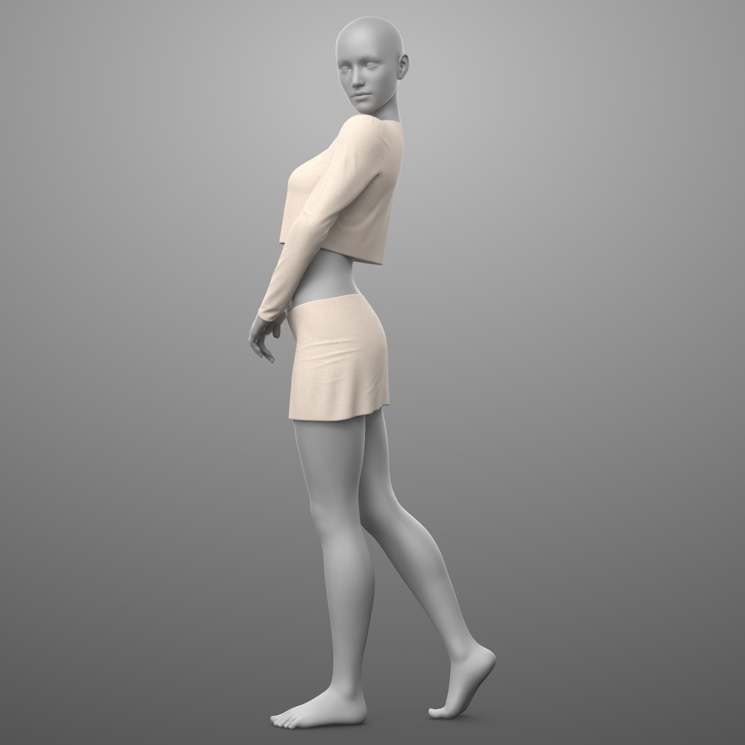 Lace Top and Skirt G8 Female by N/A