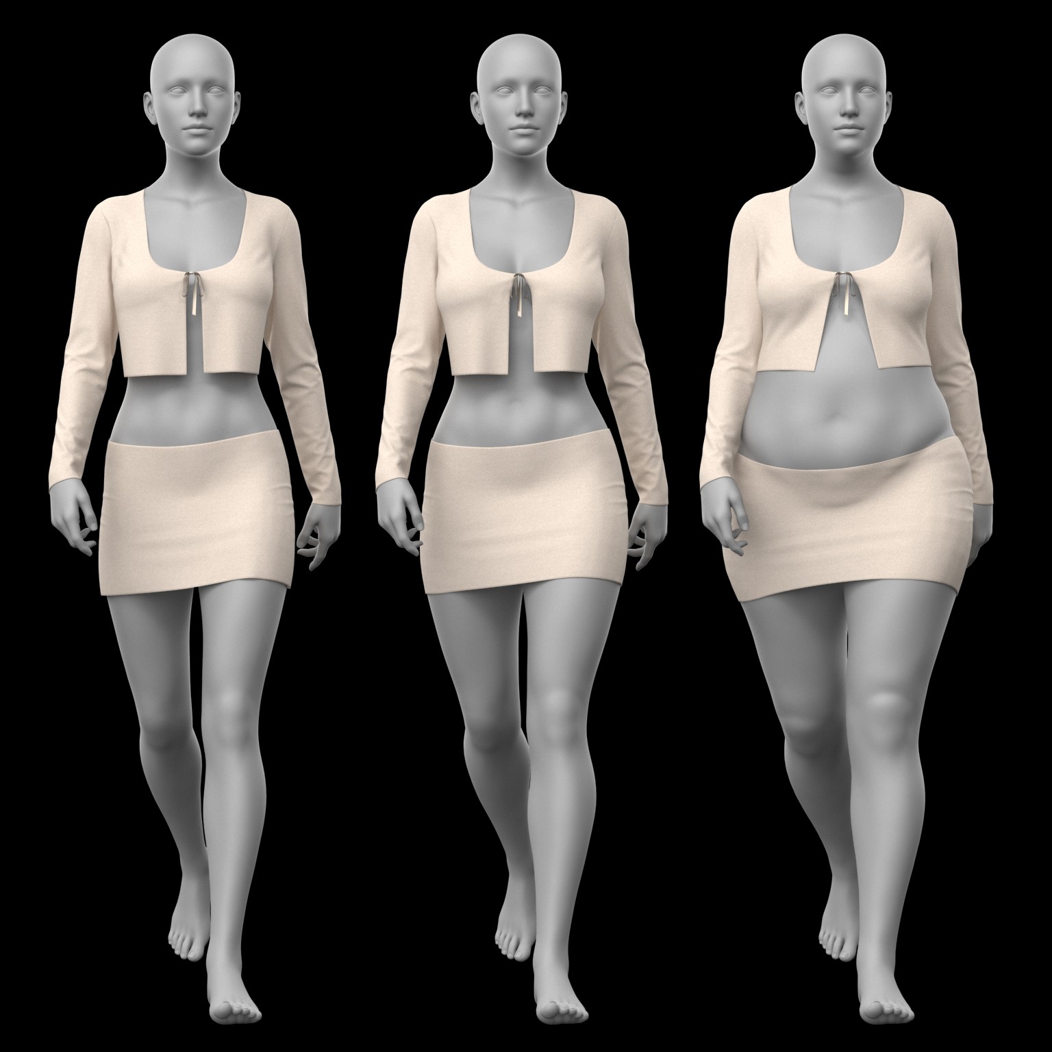 Lace Top and Skirt G8 Female by N/A