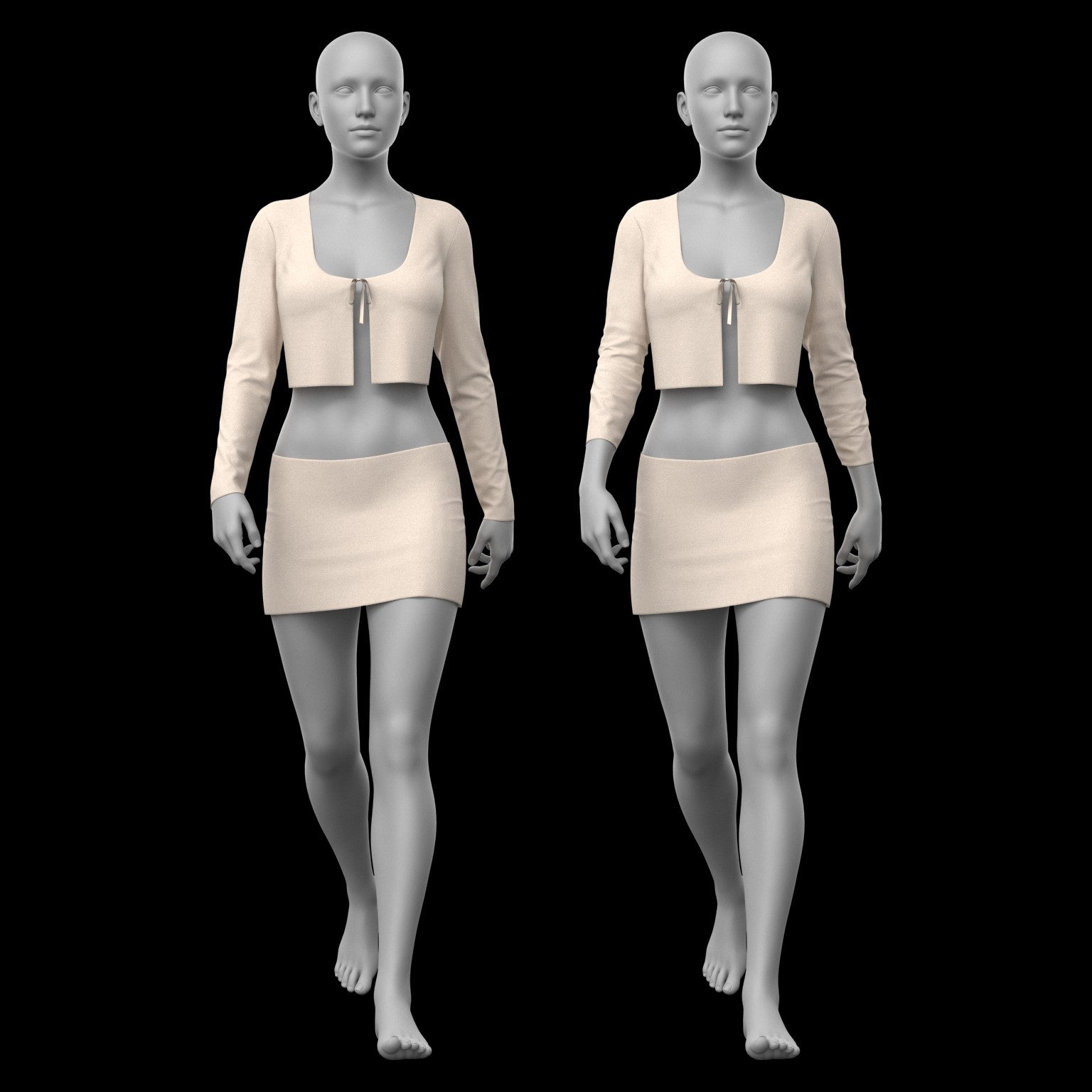 Lace Top and Skirt G8 Female by N/A