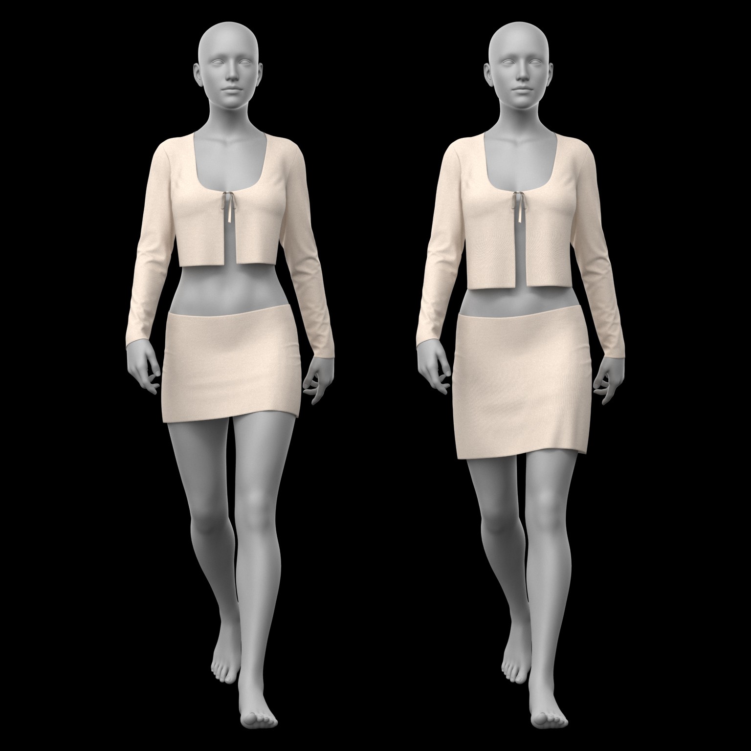 Lace Top and Skirt G8 Female by N/A