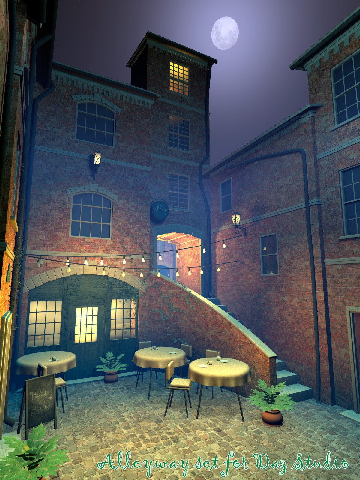 Alleyway set for Daz Studio by N/A