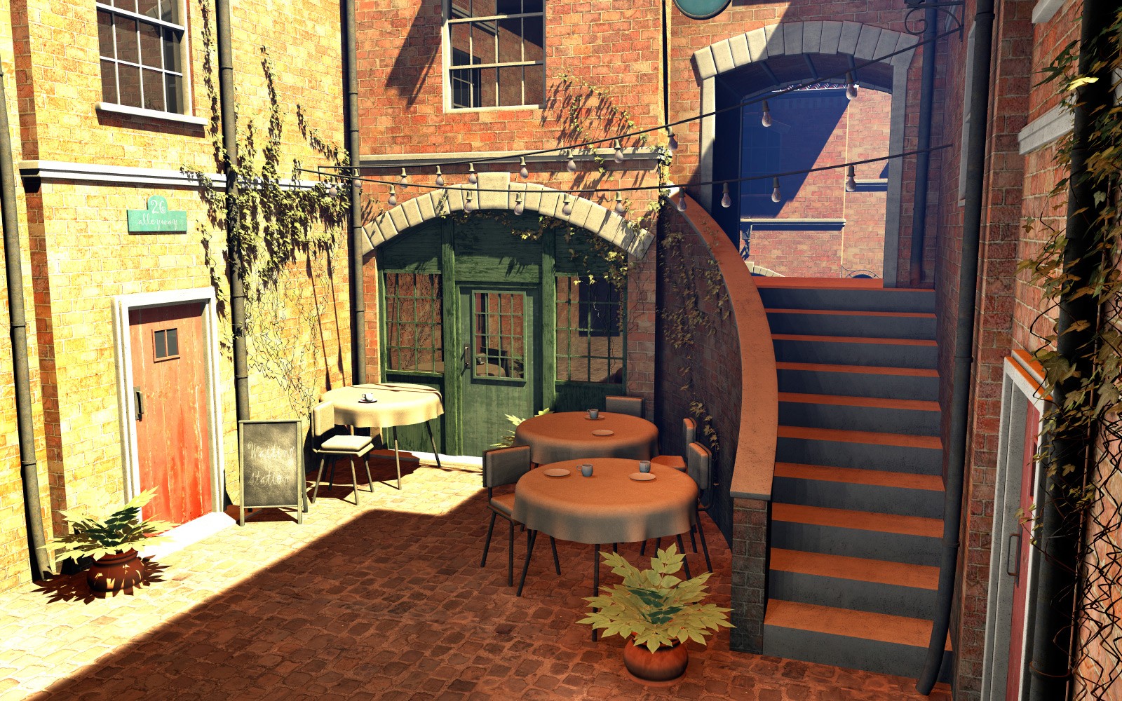 Alleyway set for Daz Studio by N/A