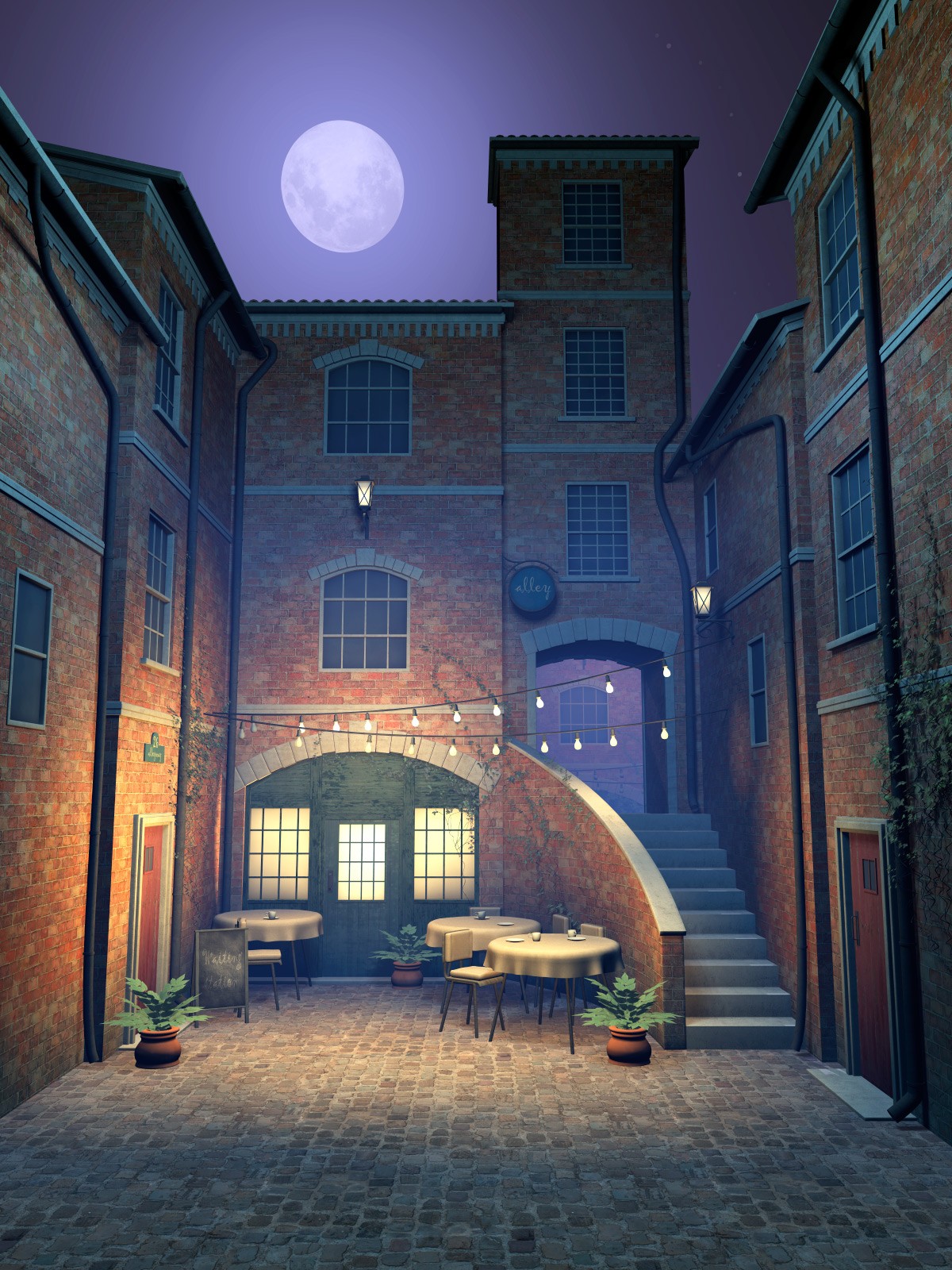Alleyway set for Daz Studio by N/A