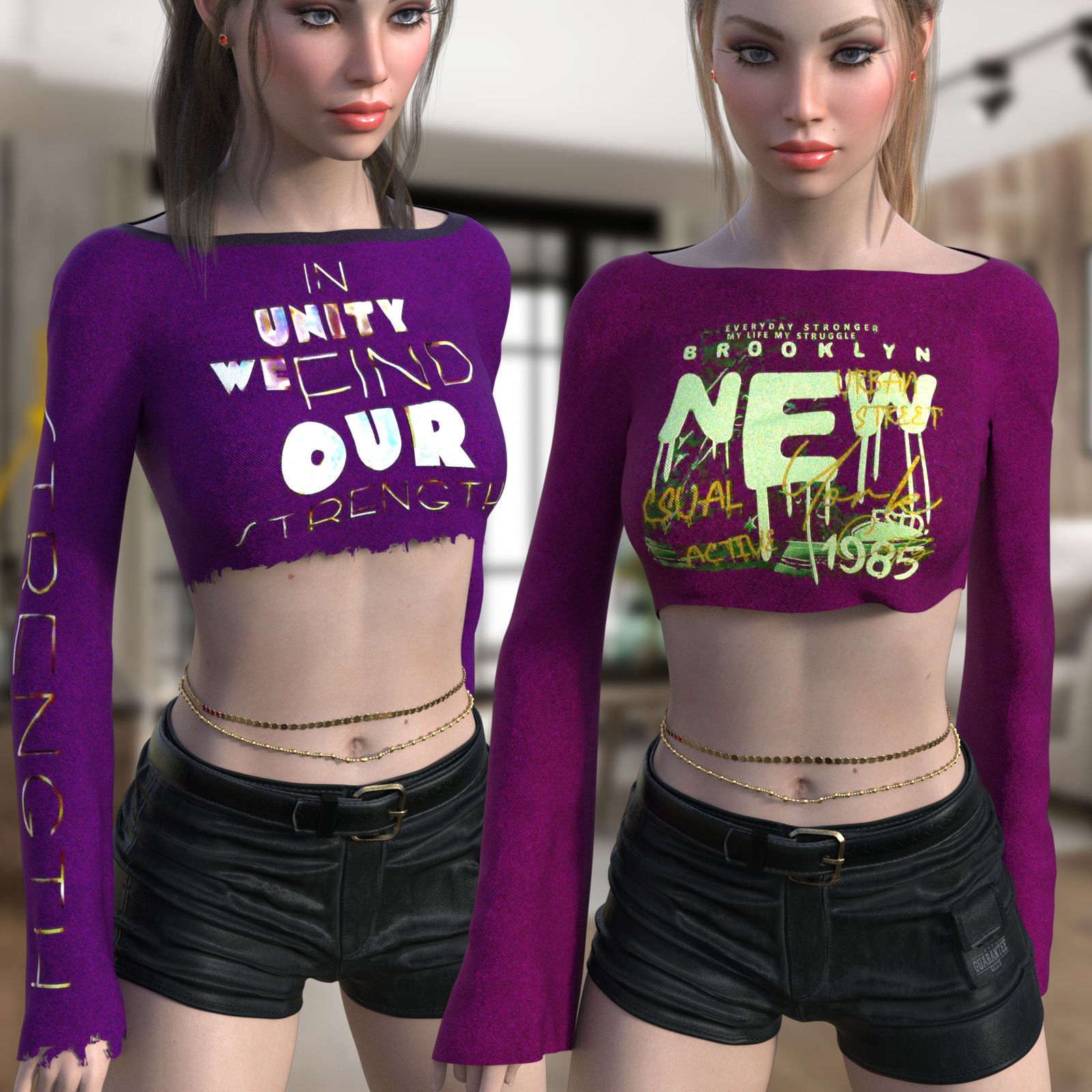 DA-Statements for dForce Drama Cropped Top Genesis8-8.1Female by lilflame by N/A