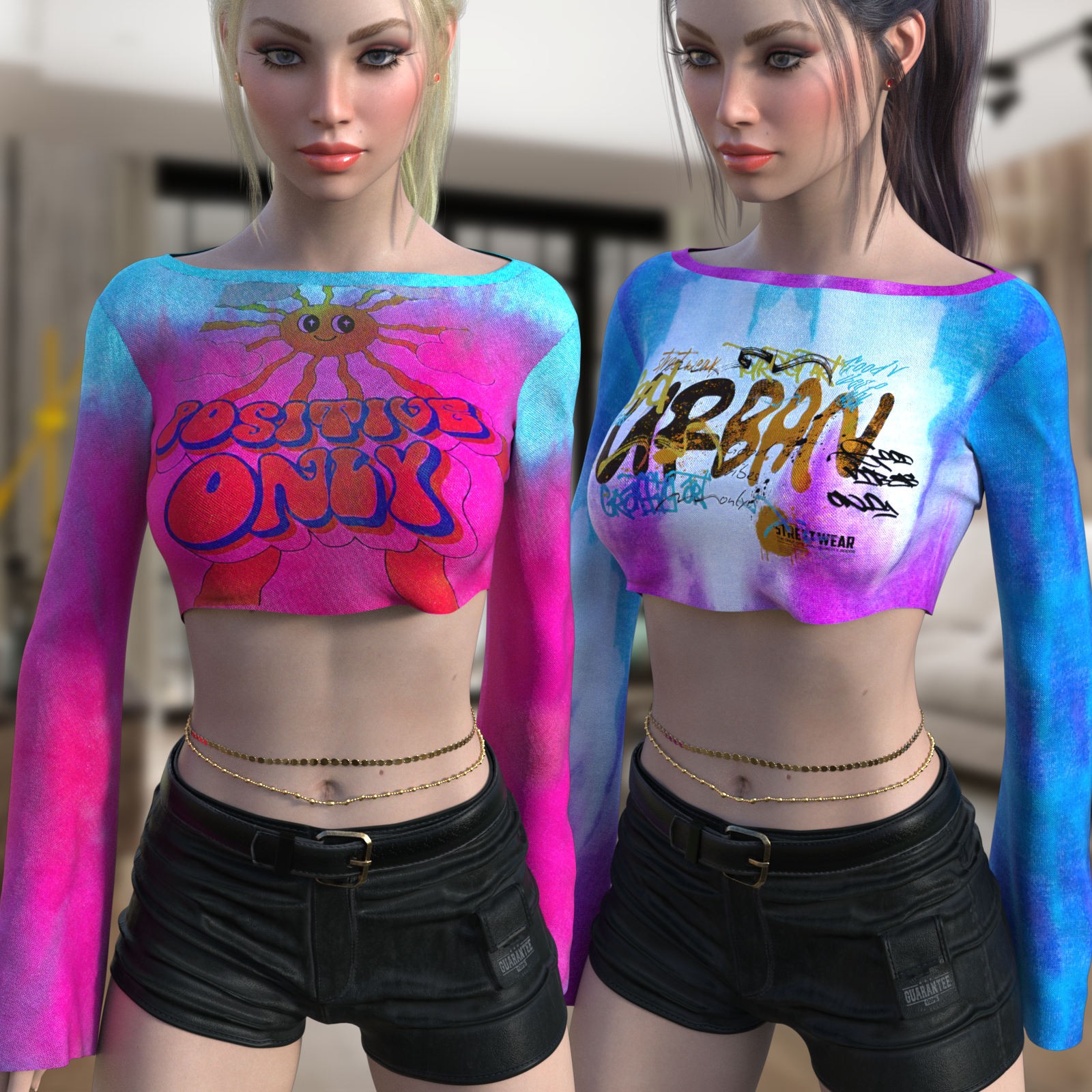 DA-Statements for dForce Drama Cropped Top Genesis8-8.1Female by lilflame by N/A