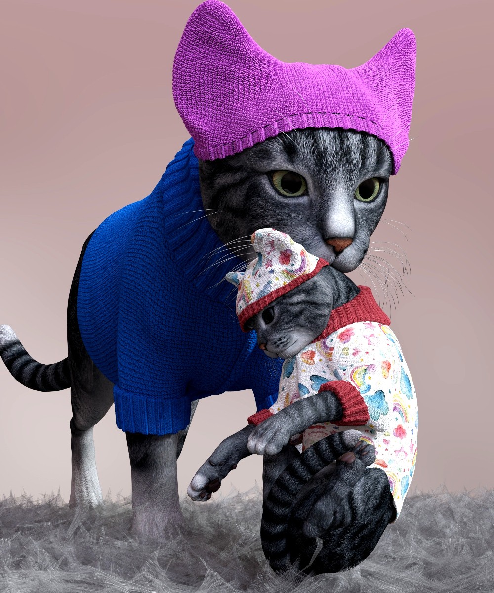 Wardrobe Sweater Cap HiveWire HouseCat DAZ by N/A