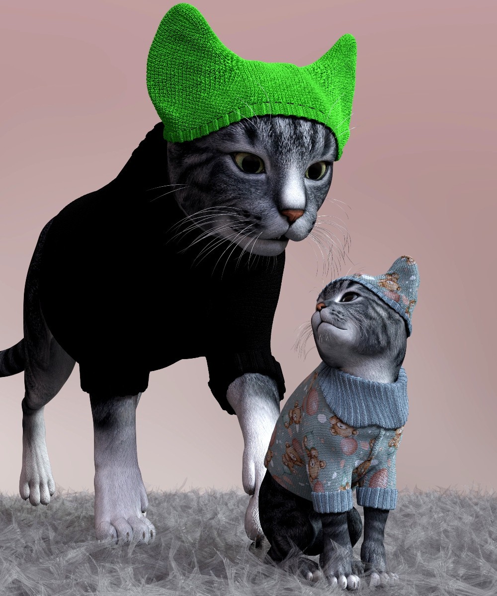 Wardrobe Sweater Cap HiveWire HouseCat DAZ by N/A