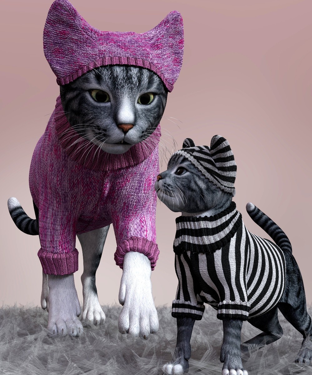 Wardrobe Sweater Cap HiveWire HouseCat DAZ by N/A