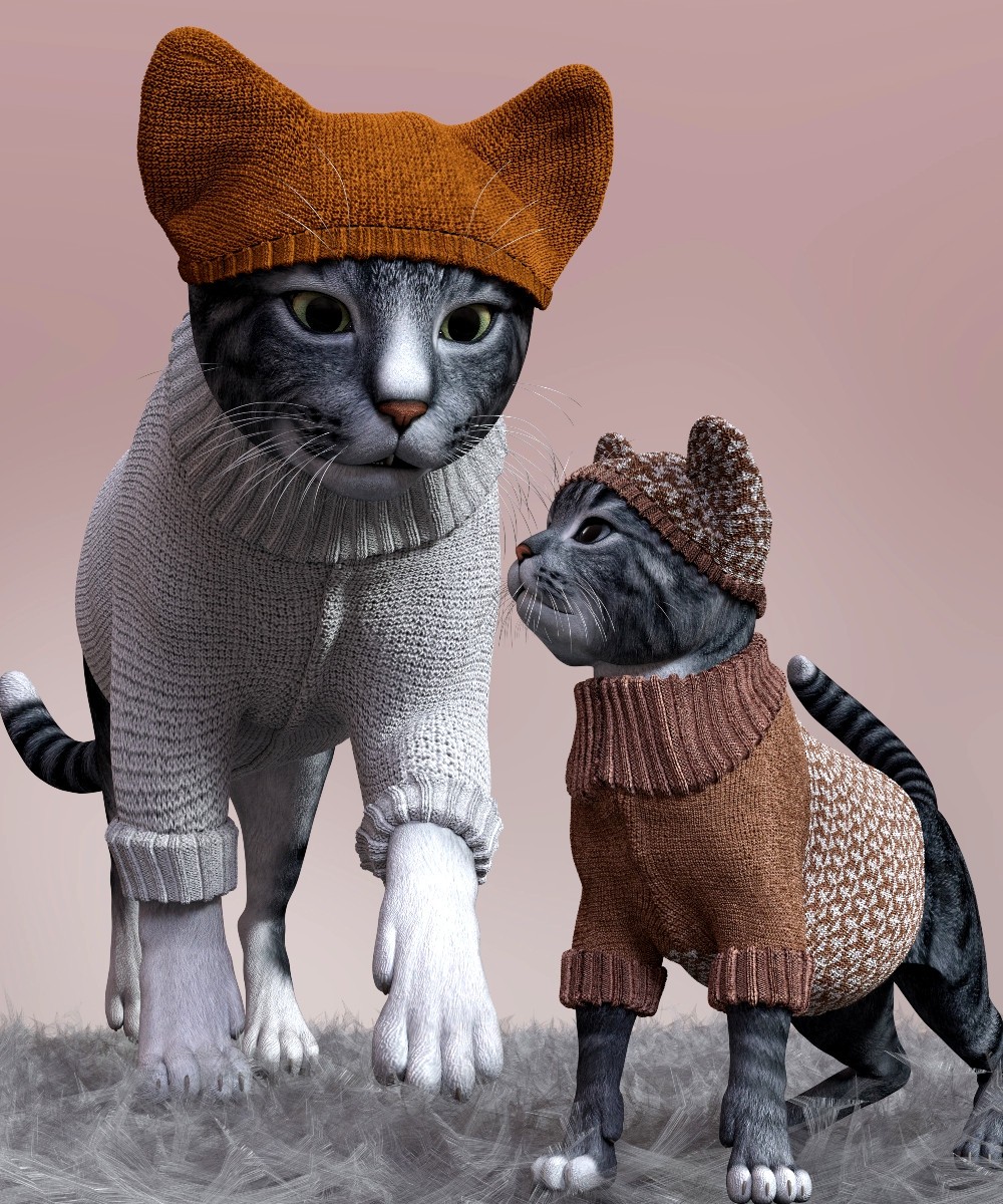 Wardrobe Sweater Cap HiveWire HouseCat DAZ by N/A