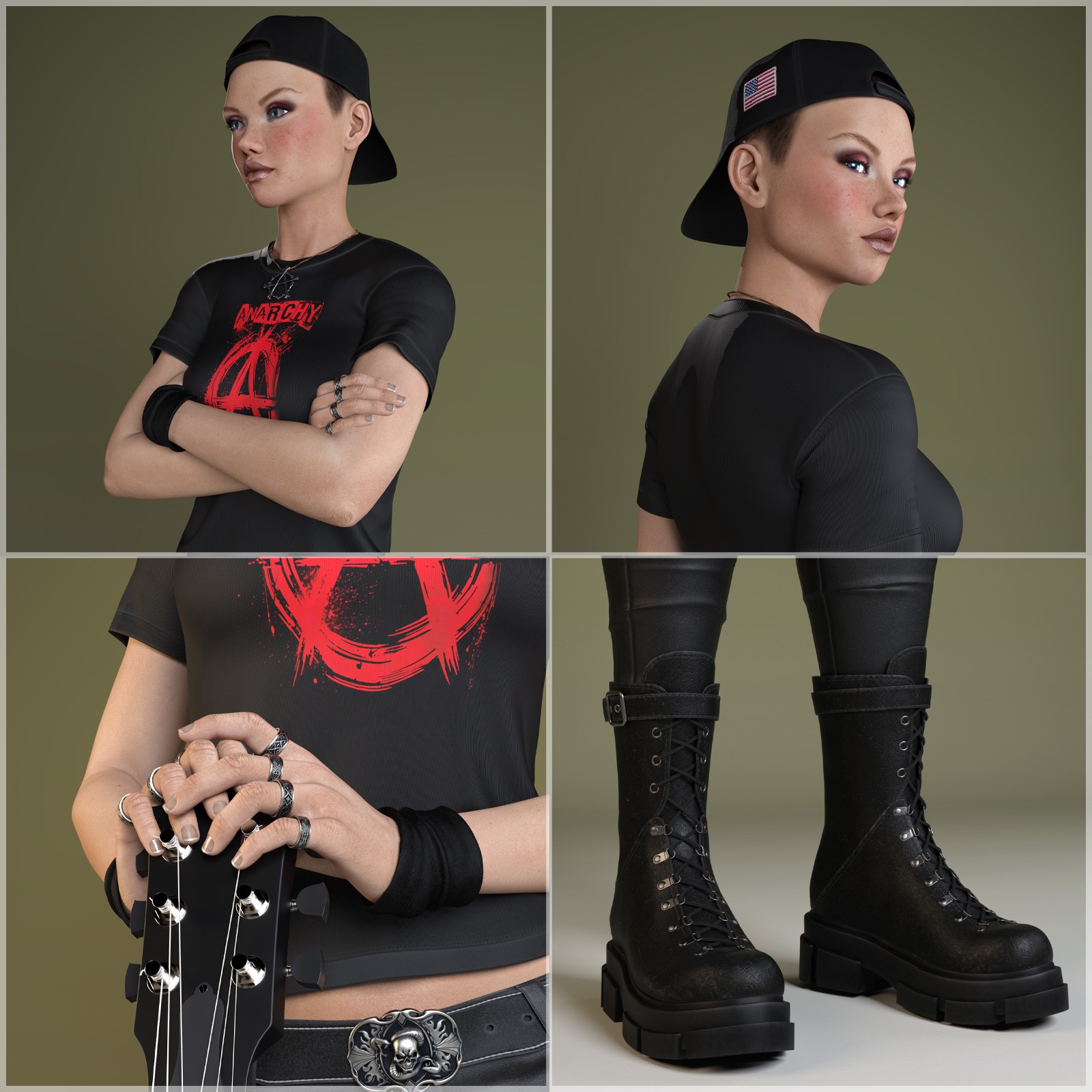 STZ dForce Rock Star Clothes for G8 Female by N/A
