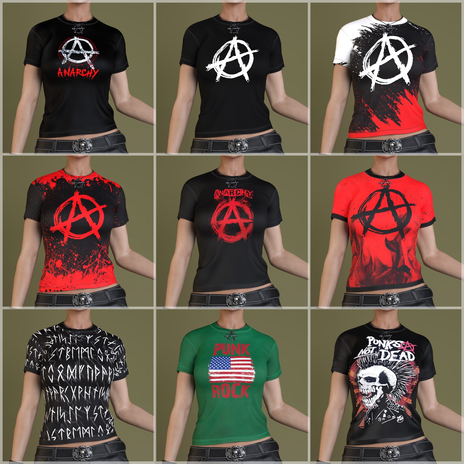 STZ dForce Rock Star Clothes for G8 Female by N/A