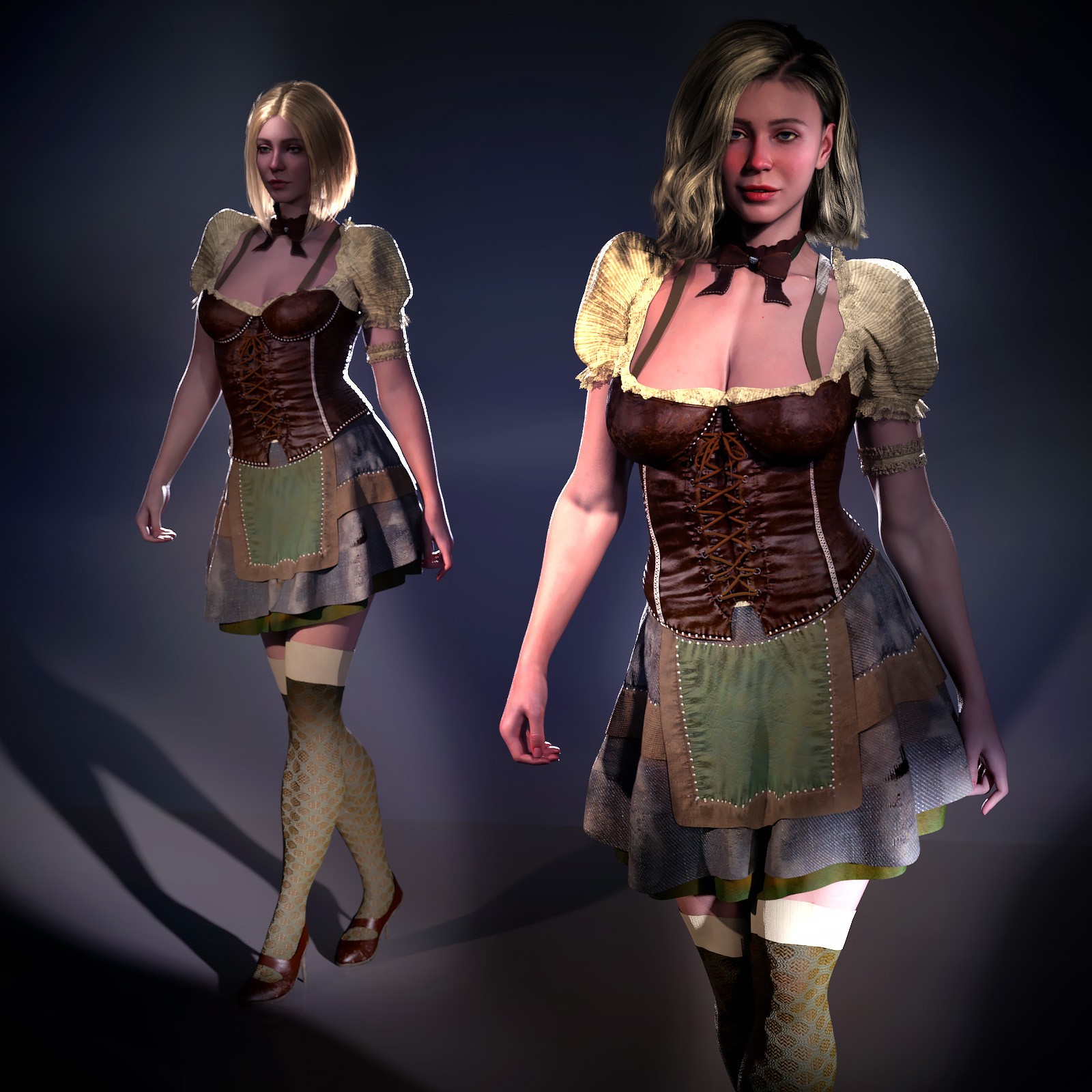 Tavern Maid Dirndl for Genesis 8.1 Female and Genesis 9 by N/A