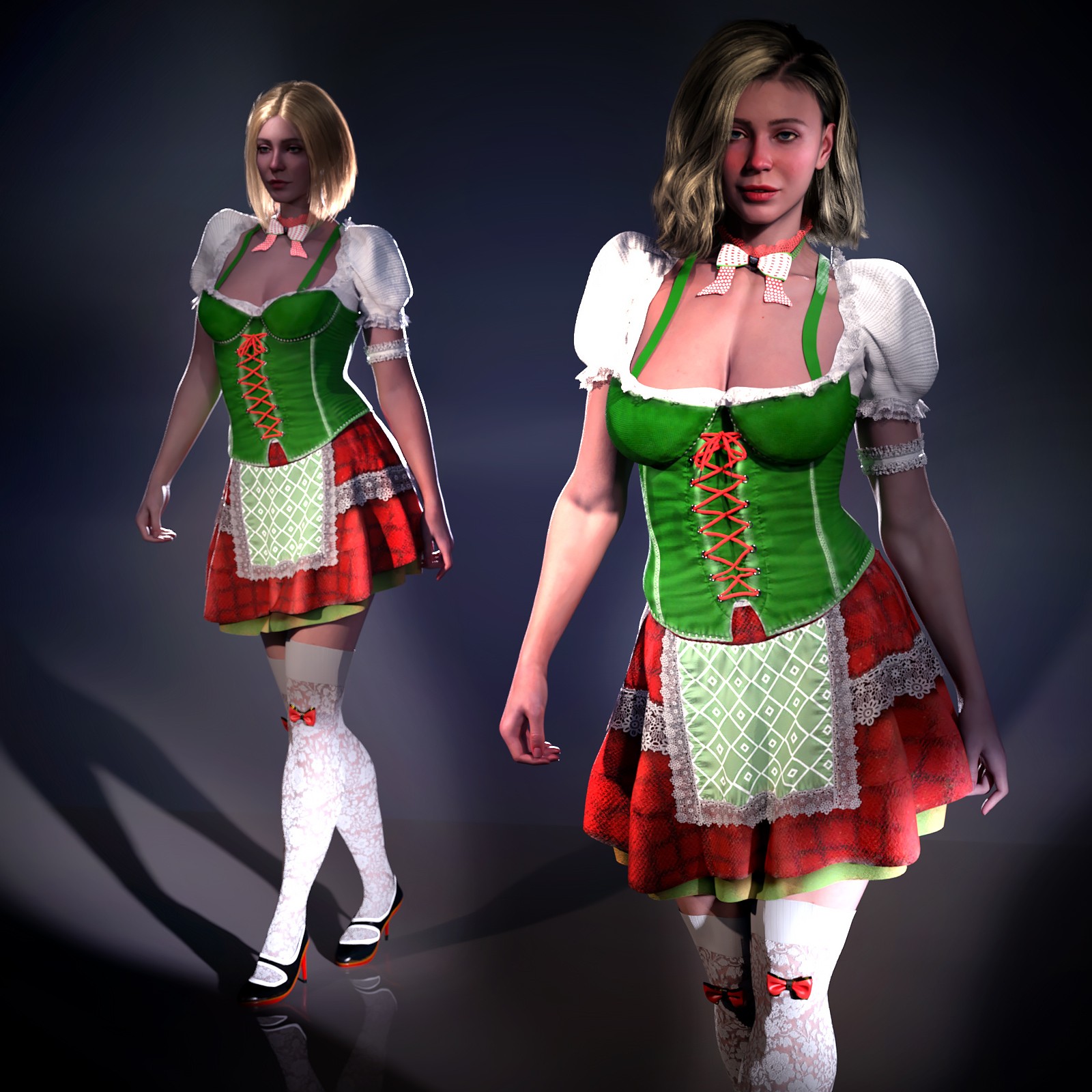 Tavern Maid Dirndl for Genesis 8.1 Female and Genesis 9 by N/A
