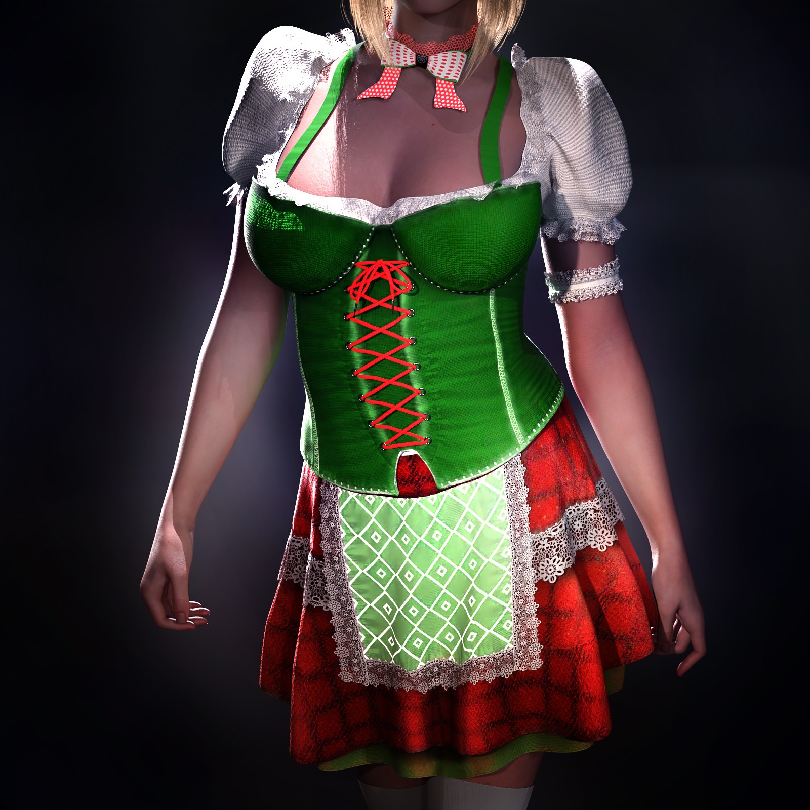 Tavern Maid Dirndl for Genesis 8.1 Female and Genesis 9 by N/A