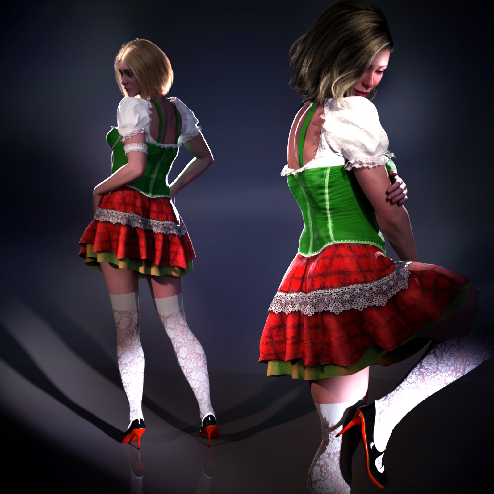 Tavern Maid Dirndl for Genesis 8.1 Female and Genesis 9 by N/A
