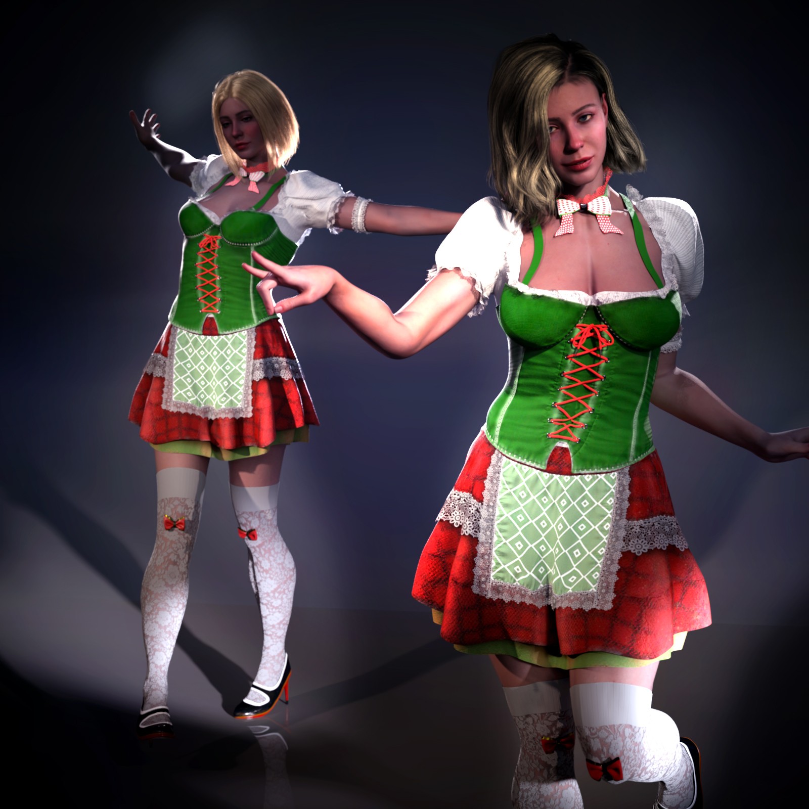 Tavern Maid Dirndl for Genesis 8.1 Female and Genesis 9 by N/A