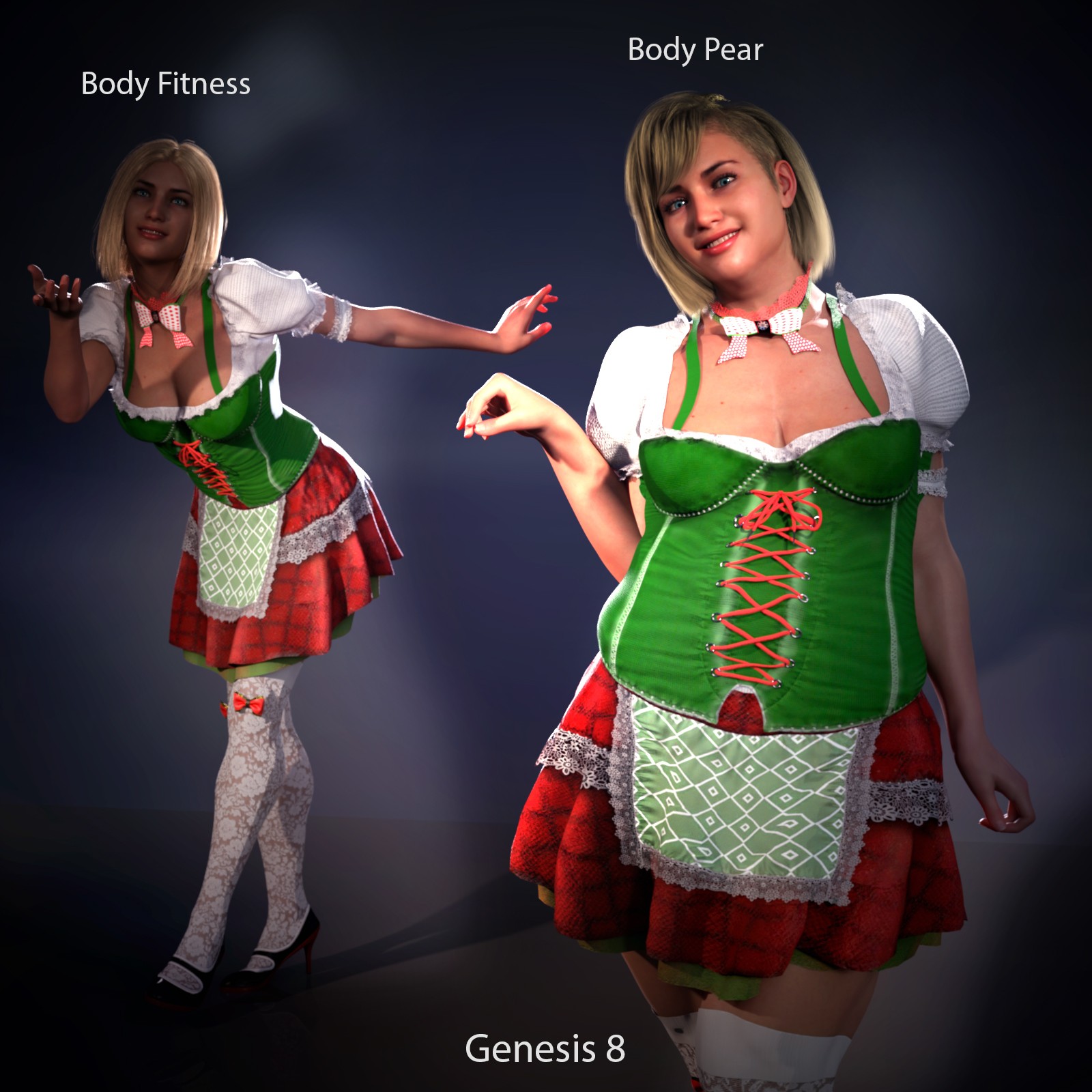 Tavern Maid Dirndl for Genesis 8.1 Female and Genesis 9 by N/A