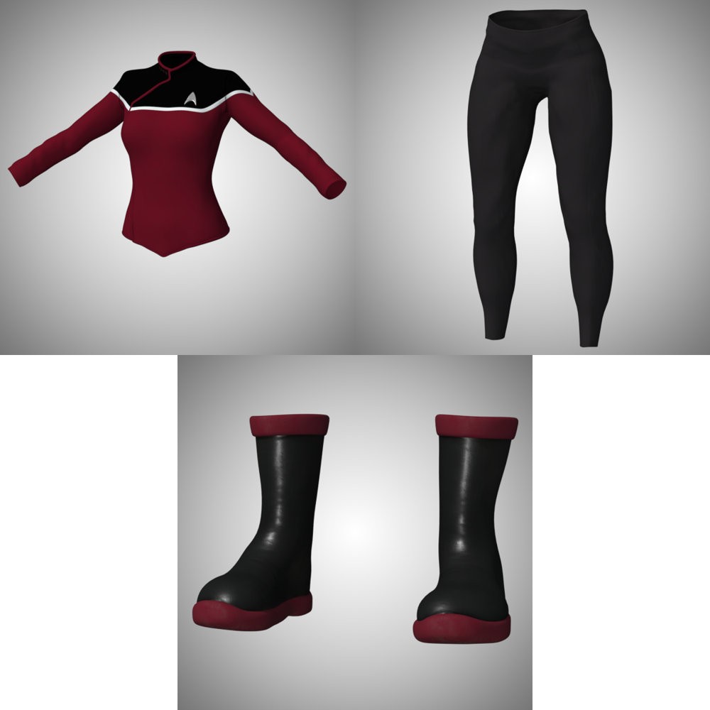 SFU LD 2380 Outfit for La Femme 2 for Poser by N/A