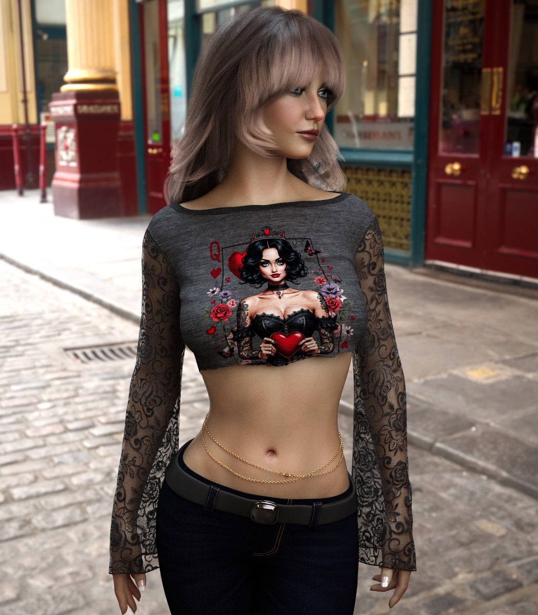 7th Ave: dForce Drama Cropped Top for Genesis 8,8.1 Female by N/A