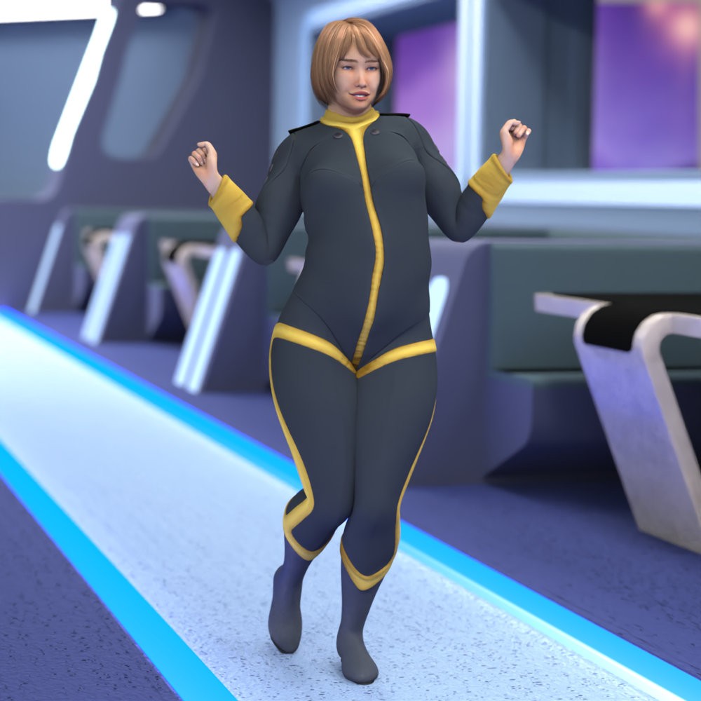 UNCN Female Officer for La Femme 2 for Poser by N/A