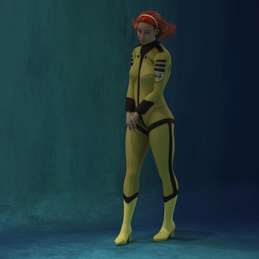 UNCN Female Officer for La Femme 2 for Poser by N/A